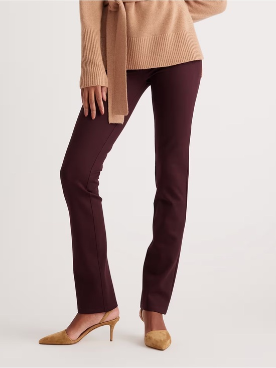 Quince Pants - Quince Ponte Straight-Leg Trousers